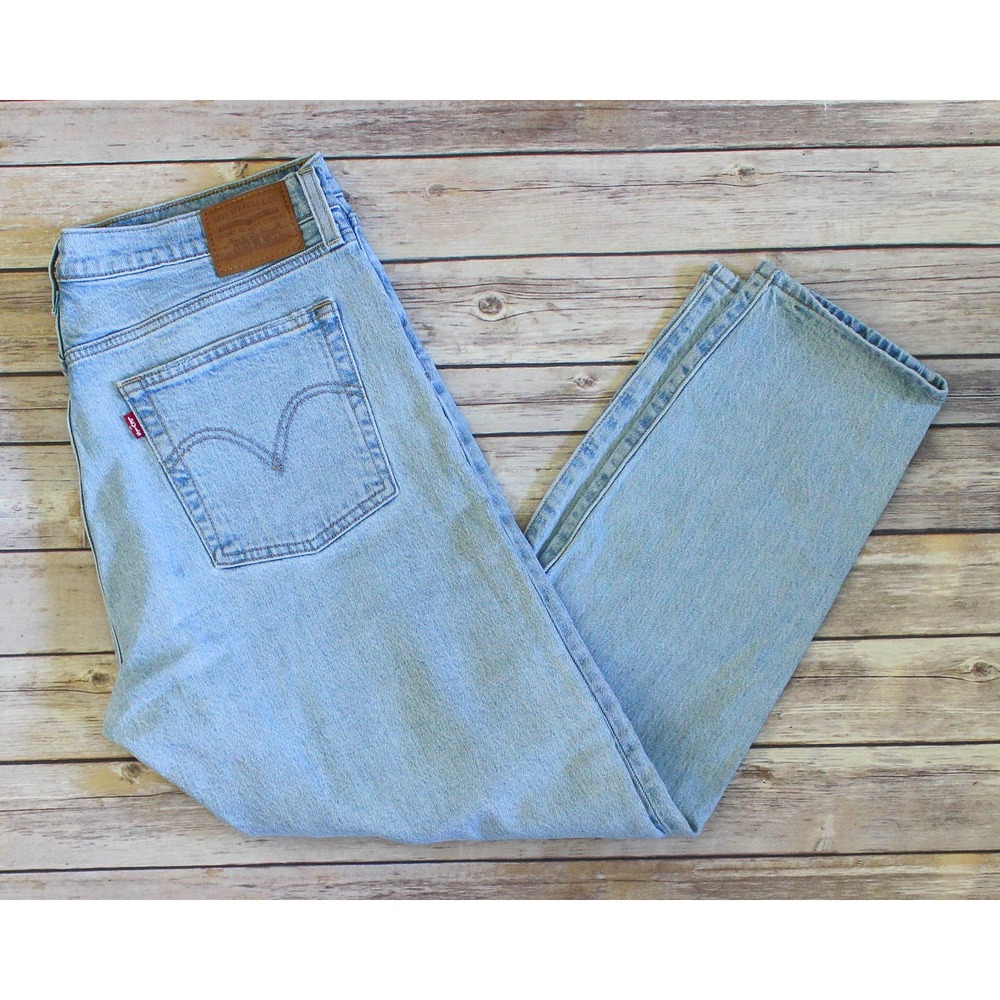 Levi's Jeans Womens 32 x 27 Light Blue Wedgie Straight High Rise Button Fly